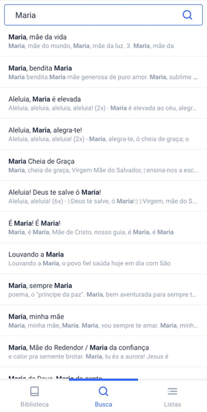 Tela exemplo do aplicativo