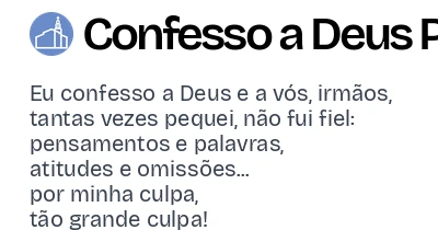 Confesso a Deus Pai Todo-Poderoso - Canta Igreja