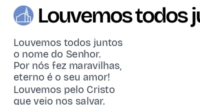 Louvemos todos juntos - Canta Igreja