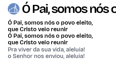 Ó Pai, somos nós o povo eleito / Povo da promessa - Canta Igreja